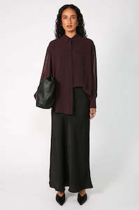 Moochi Chiffon: hazy shirt / blackberry