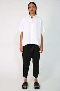 Cocoon Silhouette: shirr shirt / white