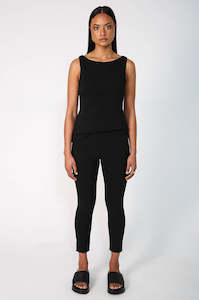 Slim: 7/8 key pant / black