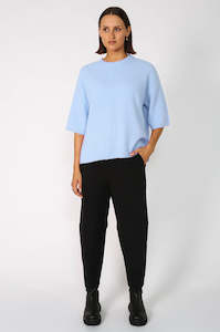 scanner ribbed tee sweater / powder blue