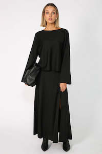 Skirts: splitting skirt / black