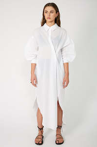 daylight shirt dress / white