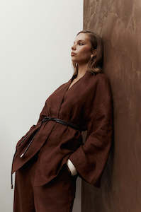 Sets: reward tie jacket / copper chocolate