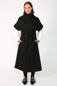 tunnelled coat / black