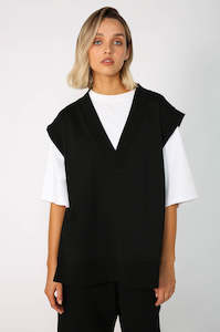 Vest: lesson sweat vest / black