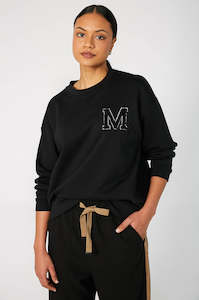 Sweater: initial line sweat / black