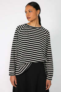 stand sweat / black|cream stripe