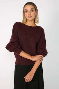 Sweater: orbis sweater / blackberry marle