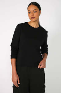 Longsleeve Layers: refine long sleeve tee / black