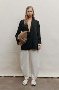 Cocoon: encased pant / bone