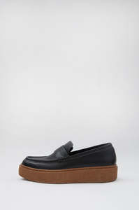 fold loafer kick / black|tan