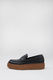 fold loafer kick / black|tan