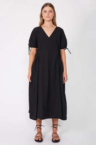 pitch midi dress / black