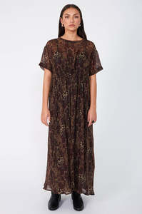 wisp midi dress / dark sangria paisley