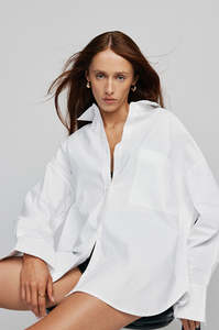 untold oversize shirt / white