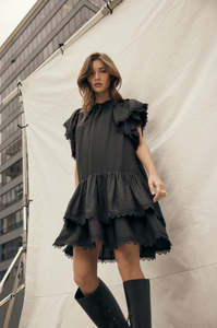 Dresses: mirror dress / black