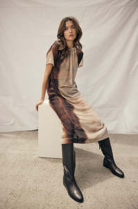 Dresses: avid tee midi dress / sangria ombre