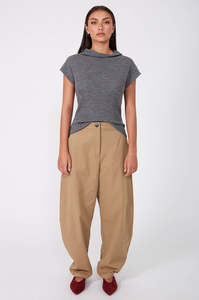 Pants: encased full length pant / camel