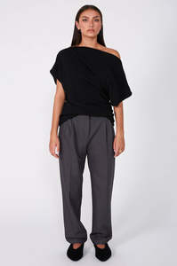 custom pant / charcoal marle