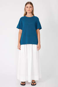 jet tee sweater / teal blue