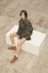 Last Chance: conceal shacket / khaki camo denim