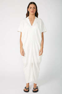Sstier Three: restrain midi dress / pearl ivory