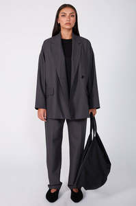 balanced blazer / charcoal marle