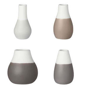 Rader: Mini Vases Set of 4 Grey Pastel