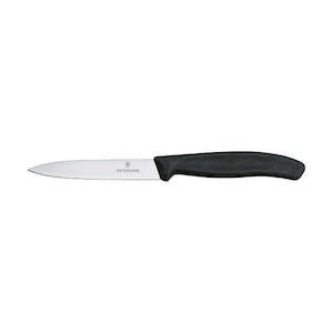 Knives: Swiss Classic Paring Knife 10cm Straight Edge Black