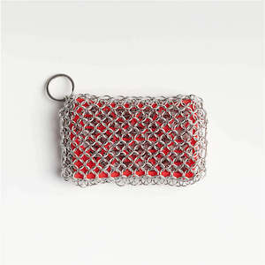 Chain Mail Scrubbing Pad Red