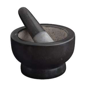 Mortar Pestles: Marble Footed Mortar & Pestle 13cm Black