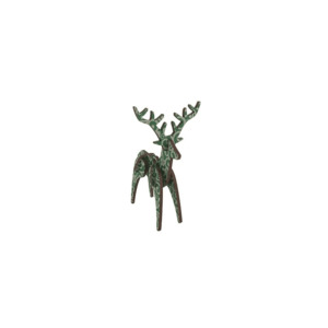 Giftware: A5 Reindeer flatpack - Green Koru