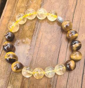 Crystal Bracelets: Tigers eye & Citrine Crystal Bracelet