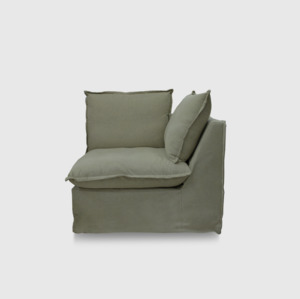 Mood Furniture: Byron Slip Cover Sofa - Corner (Modular) - Chambray