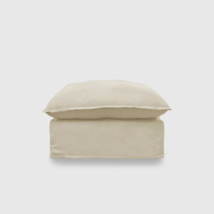 Byron Slip Cover Sofa - Ottoman - Chambray