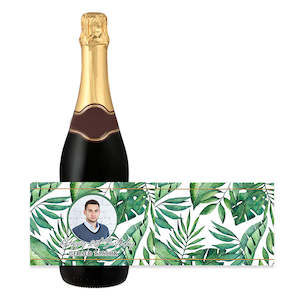 Personalised Wine Label - Tropical Green