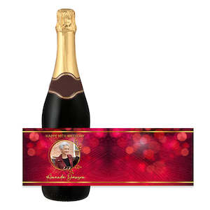 Personalised Wine Labels: Personalised Wine Label - Red Spark