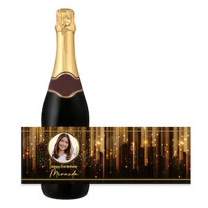 Personalised Wine Label - Gold