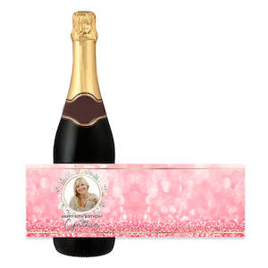 Personalised Wine Labels: Personalised Wine Label - Pink