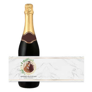 Personalised Wine Label - White Marble