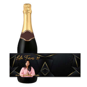 Personalised Wine Labels: Personalised Wine Label - Black Gold