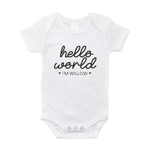Onesies: Personalised Onesie - Hello World