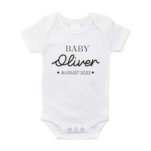 Onesies: Personalised Onesie - Baby Name