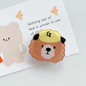 Phone Grip: Yellow Hat Bear
