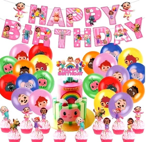 Pink Cocomelon Party Decorations