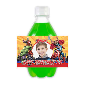 Avengers Personalized Fizzy Drink Label
