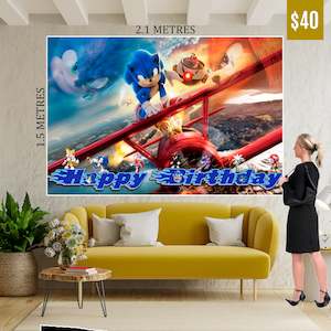 Birthday Banner: Sonic Banner