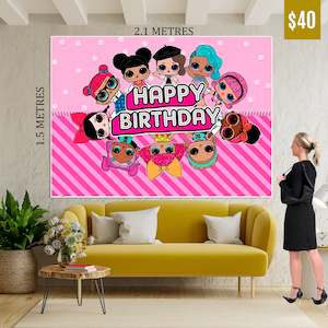 Birthday Banner: LOL Dolls Banner