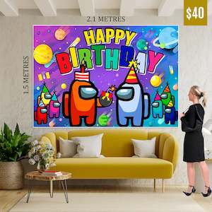 Birthday Banner: Among Us Banner