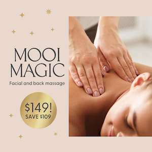 Gift Vouchers: Mooi Magic Christmas Facial and Back massage Gift Voucher